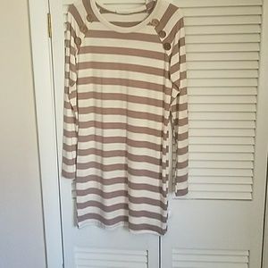 Button detail tunic and elbow patch